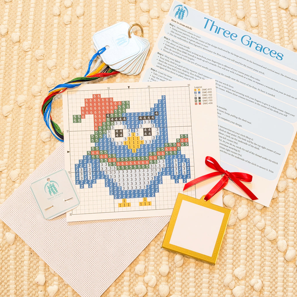Ornament Cross Stitch Kit (Mascot) - Kappa Kappa Gamma