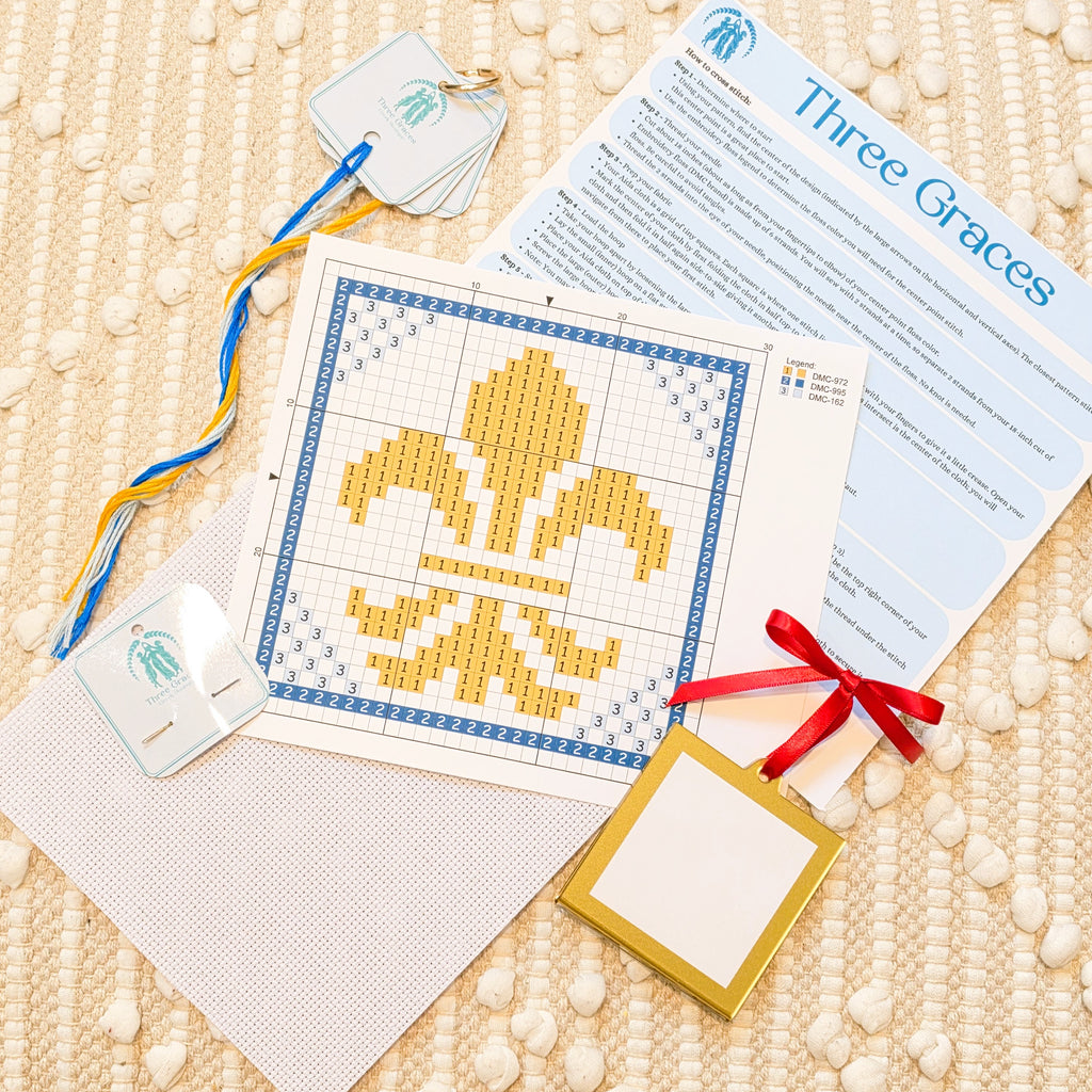 Ornament Cross Stitch Kit (Symbol) - Kappa Kappa Gamma