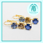 Crystal Trio Earrings - Kappa Kappa Gamma