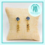 Crystal Charm Earrings - Kappa Kappa Gamma