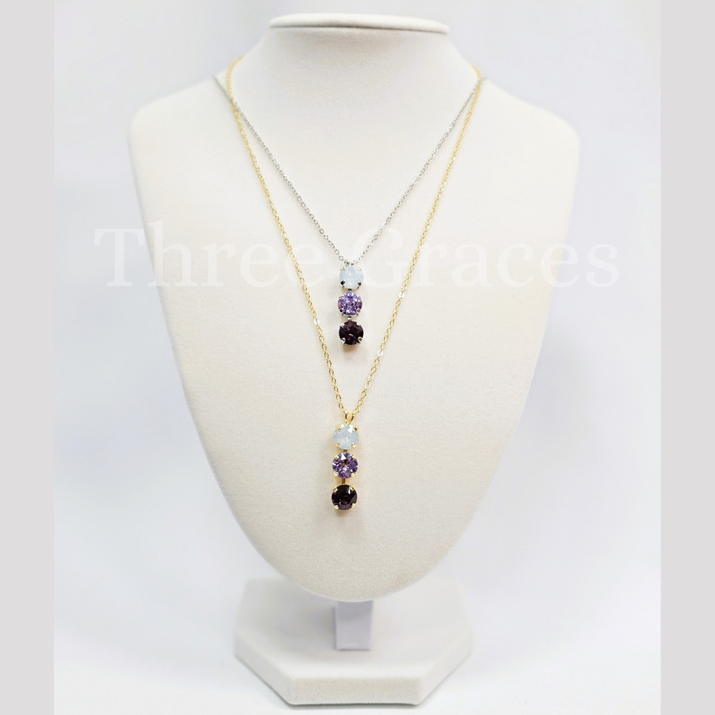 Crystal Trio Necklace - Sigma Kappa